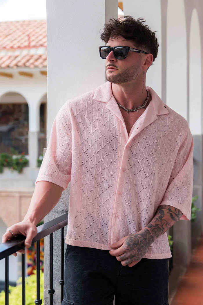 4141 Swaggy Crochet Button Ups (Rosado)