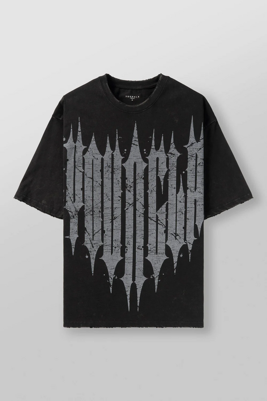 4156 Revenge Tees (Negro Lavado)