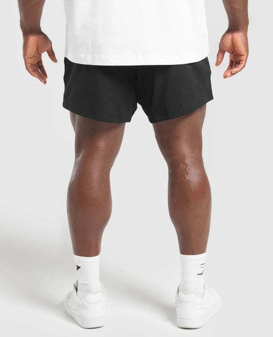 Lift Mesh 5” Shorts (Negro/Rojo)