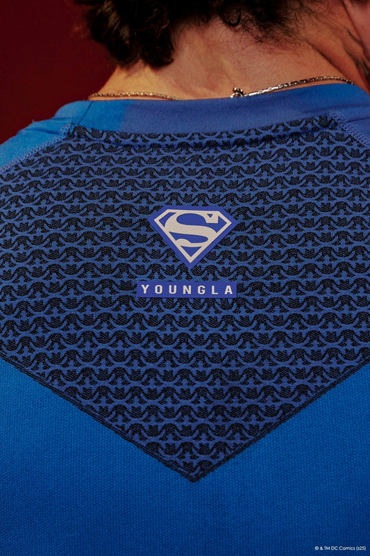 4117 Superman Compression Tee (Azul) Última pieza M
