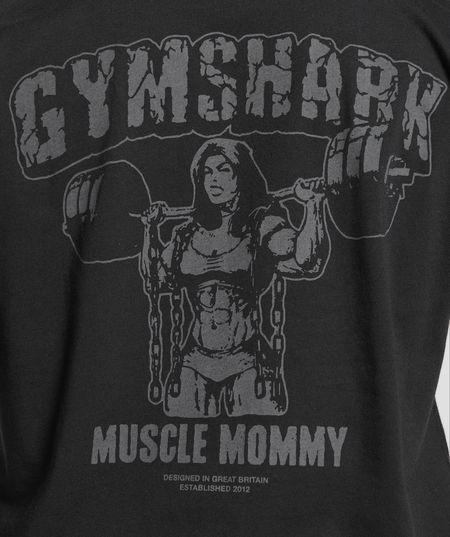 Gritty Muscle Mommy Graphic T-Shirt (Negro)