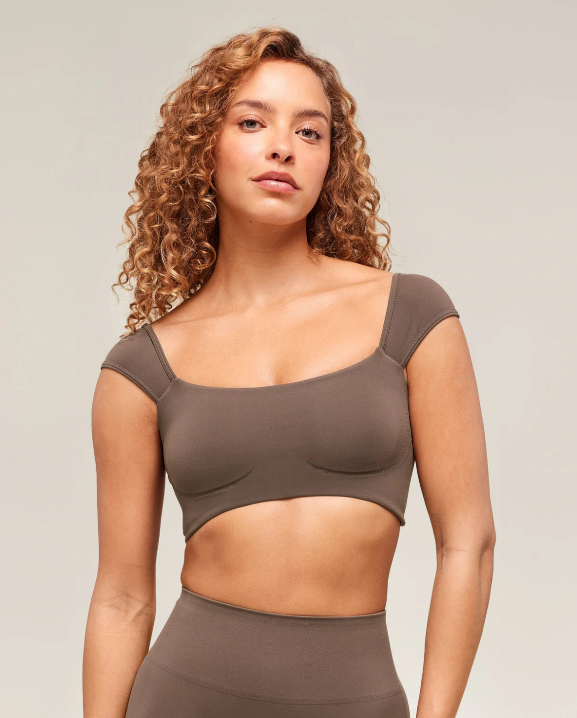 Soft OFT Sculpt Cap Sleeve Bralette (Café)