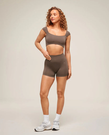 Soft OFT Sculpt Cap Sleeve Bralette (Café)