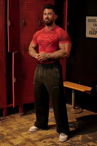 4117 Superman Compression Tees (Rojo) Última pieza S