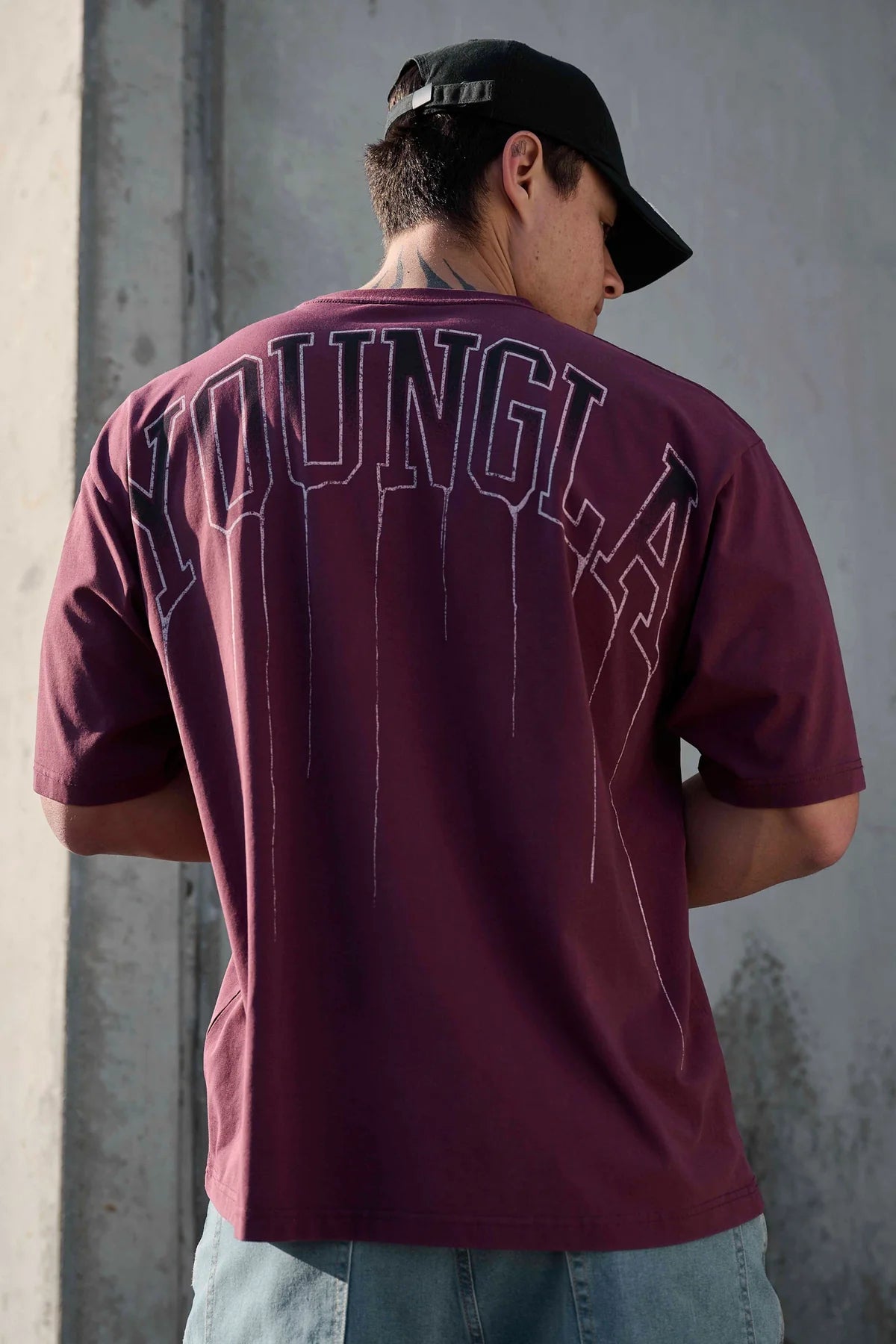 W428 Drip Oversized Tee (Púrpura lavado)