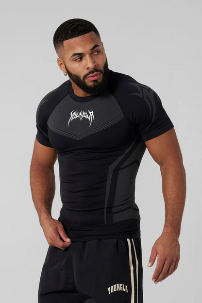 4041 - Warrior Compression Tees (Negro, azul, gris)