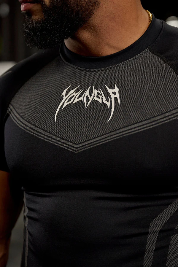 4041 - Warrior Compression Tees (Negro, azul, gris)