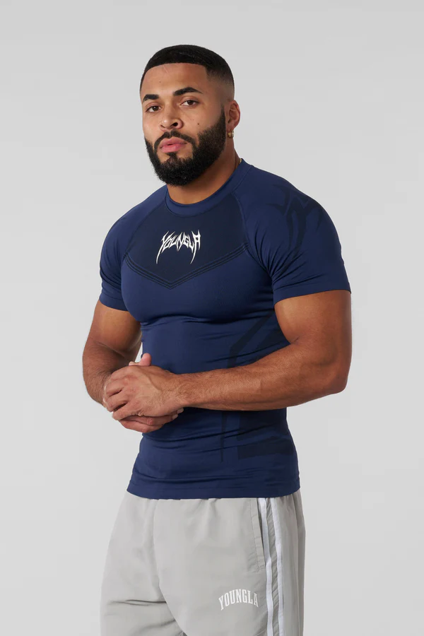 4041 - Warrior Compression Tees (Negro, azul, gris)
