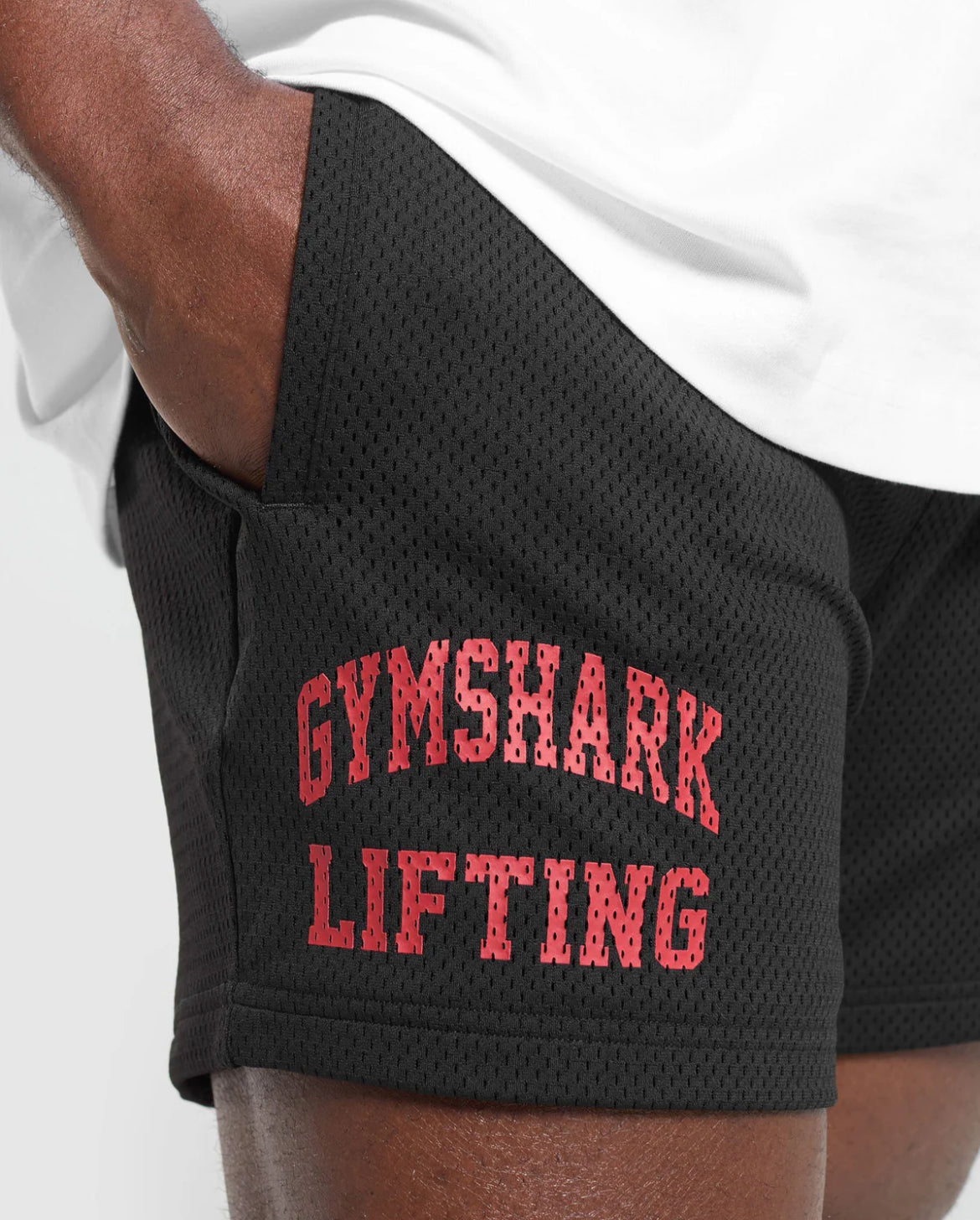 Lift Mesh 5” Shorts (Negro/Rojo)