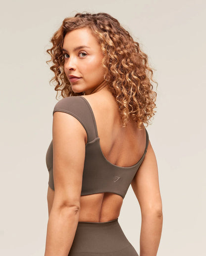 Soft OFT Sculpt Cap Sleeve Bralette (Café)