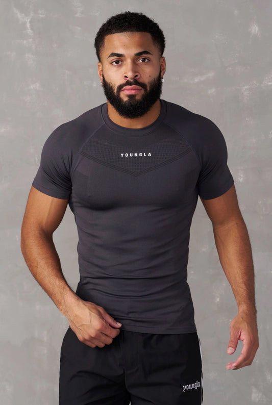 475 Supervillain Compression Tees (Gris Carbón)