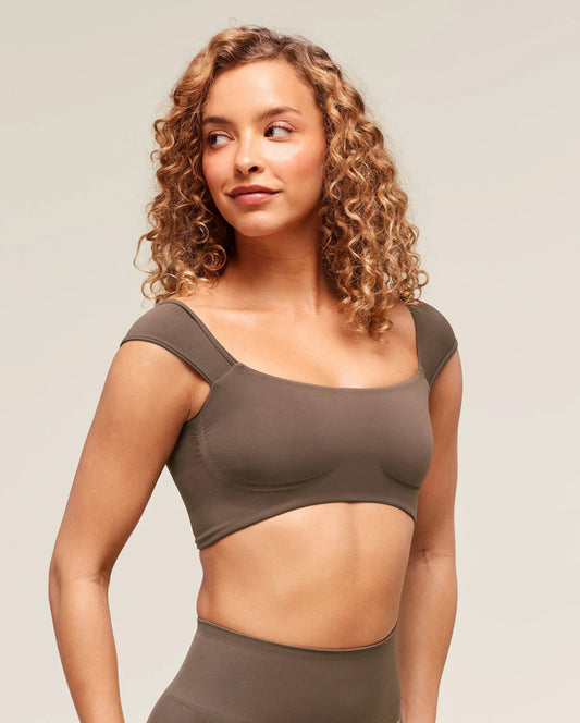 Soft OFT Sculpt Cap Sleeve Bralette (Café)