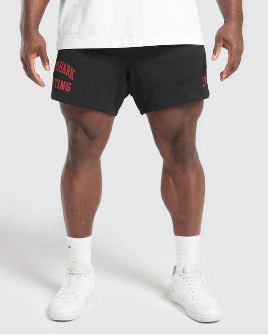Lift Mesh 5” Shorts (Negro/Rojo)