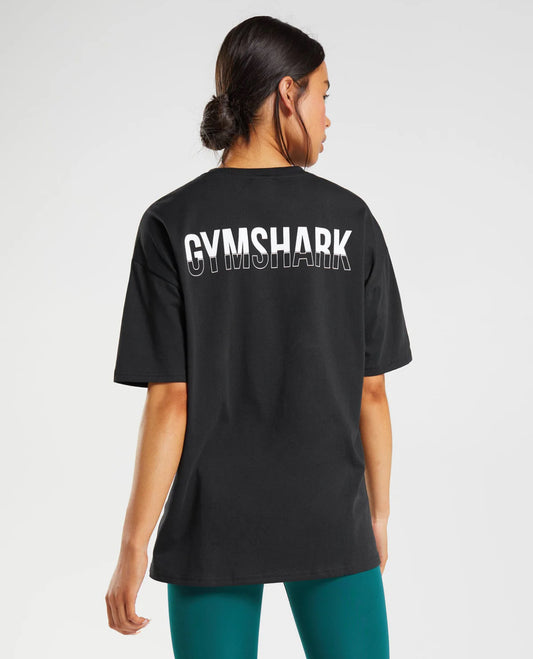 Fraction Oversized T-Shirt (Negro)